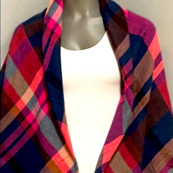 NWT STITCH & STONE COLOURFUL PINK & BLUE UNISEX BLANKET SCARF/SHAWL/WRAP - Picture 4 of 8